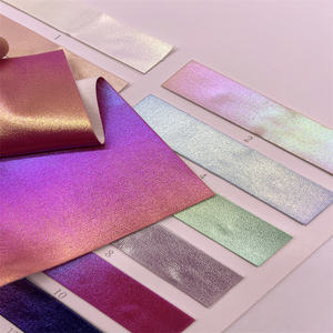 Matériau en faux <span class=keywords><strong>cuir</strong></span> PU holographique gaufré écologique de 0.9mm pour chaussures de sac DRY - Product Image 1