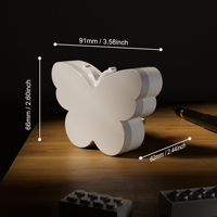 Lampe de nuit LED en forme de papillon, lampe décorative pour chambre à coucher, décoration intérieure, matériau ABS écologique, éclairage intérieur blanc chaud