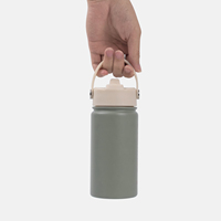 Bouteille d'eau isotherme personnalisable en acier inoxydable de 350 ml pour enfants avec paille et couvercle, anti-fuite, sans BPA, logo personnalisé, OEM