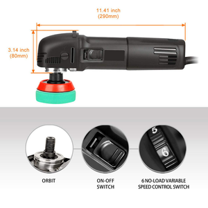 Polisseuse rotative haute performance 710W, machine <span class=keywords><strong>à</strong></span> polir électrique manuelle, mini polisseuse pour le detailing automobile - Product Image 2