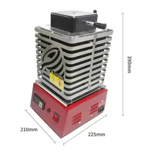 1800W New Square Shape Jewelry Gold Melting Furnace Kit High-temperature Resistant Graphite crucible melting furnace