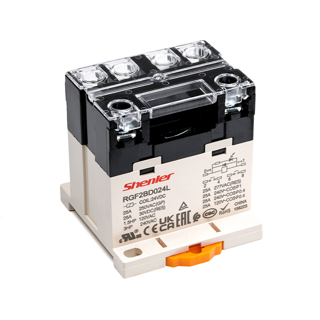 Shenler RGF2BD012L Built-in Device High Power Relay 25A 12vdc with Protective Cover IP20 High Power Relay