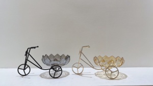 Thủ công xe đạp Snack khay W/Mận Blossom-Sắt & Glass trái cây tấm cho đám cưới món tráng miệng tự chọn, hiện đại trang trí nội thất 106 - Product Image 6