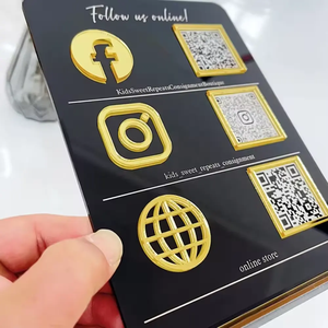 Placas de Acrílico com Código QR para Redes Sociais, Displays Arqueados Escaneáveis para Instagram, para Negócios, Salões, Restaurantes e Bares - Product Image 5
