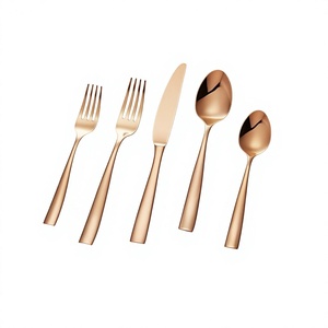 Charming 5-Piece Stainless Steel Luxury Crushed Diamond High Quality Flatware Cutlery Set <b>Star</b> Crafts India Back to School - Product Image 1
