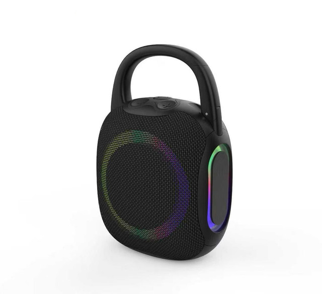 Portable Bluetooth Speaker Adopting IP56 Waterproof RGB Rhythm Light Portable Bluetooth Speaker for Outdoor Camping Activities