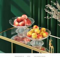 Bol de fruits à texture martelée en plastique pour plateau de fruits transparent pour décor de cuisine et décoration intérieure