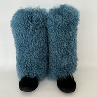 Guêtres en fourrure de Mongolie épaisses, cache-bottes chauds sans pieds pour femme, accessoires vestimentaires Y2K JK pour l'hiver