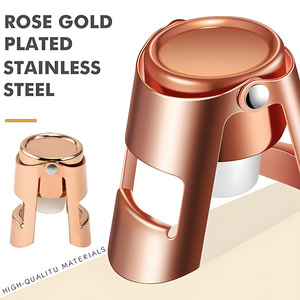 Wholesale Hot Sale Stainless Steel Wine <b>Stopper</b> Black for Champagne Bar Accessories with Leak-Proof Design - Product Image 3