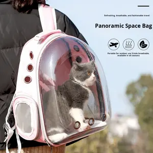 Mochila de Transporte para Animais de Estimação Transparente e Portátil para Viagens ao Ar Livre, Grande Capacidade e Resistente - Product Image 2