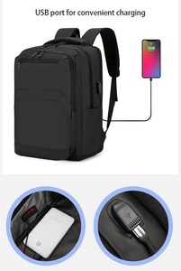 Carnet de voyage sac à dos étanche logo personnalisé sac à dos d'affaires collège sac d'ordinateur cartable avec USB - Product Image 6