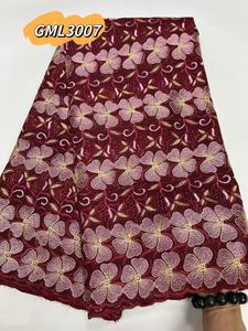 ドライレース生地5ヤードアフリカ100% コットンスイスVoile Stones多色 - Product Image 5