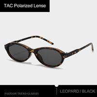 Lunettes de soleil ovales polarisées de luxe pour femmes, style vintage rétro, petites lunettes de soleil œil de chat, verres roses tendance UV400, lunettes de créateur, vente en gros