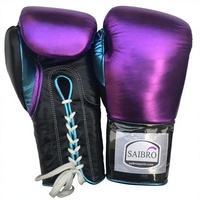 Guantes de Boxeo de Cuero Brillante de Alta Calidad, Guantes de Boxeo Metálicos con Cordones, Guantes de Boxeo con Logotipo Personalizado, Guantes de Boxeo con Color Personalizado