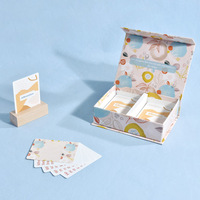 Cartes de remerciement personnalisables pour enfants avec boîte, cartes d'affirmation positive imperméables pour femmes noires pour la douche