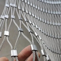 Mailles de câble métallique flexibles en acier inoxydable 304 de type ferrule pour remplissage de balustrade et panneaux de filet de sécurité pour garde-corps de pont