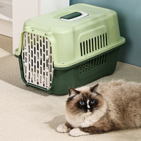 Ventes en gros de cages de transport pour chiens et chats en plastique, cage de voyage portable pour chien, boîte de transport pour chat, cage de transport pour animaux, cage de transport pour voiture