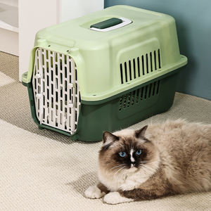 Vente <span class=keywords><strong>en</strong></span> gros de caisse de voyage <span class=keywords><strong>en</strong></span> plastique pour chien et chat caisse de voyage portable pour chien chat boîte de <span class=keywords><strong>transport</strong></span> aérien chenil pour <span class=keywords><strong>voiture</strong></span> - Product Image 6