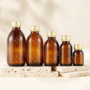 Bouteille en verre ambré de 30-500 ml pour liquides oraux avec bouchon à vis, idéale pour sirops, teintures végétales, médicaments liquides et produits de santé – Emballage vide en gros - Product Image 5