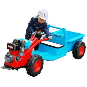 Voiture électrique pour enfants, jouet bolide avec batterie, 2 sièges, tracteurs pour bébés