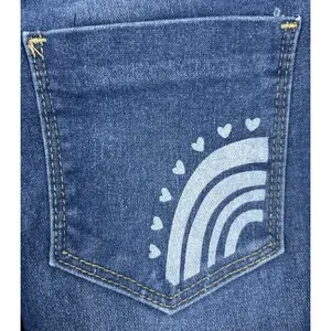 Jeans de Pierna Recta para Niña Adrenaline, Cintura Media, 100% Algodón Denim, Bolsillos Estampados, Estilo Simple y Moderno, Modelo 51003 - Product Image 3