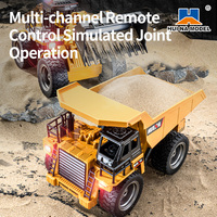 Huina 1532 1:18 9CH RC Chargeuse sur pneus Bulldozer en alliage 2.4G 25M Télécommandée Prête à l'emploi Tracteur Jouet d'ingénierie Cadeau pour garçons et enfants