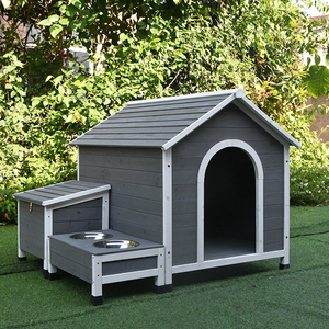 Factory Direct Modern Wooden <strong>Dog</strong> <strong>House</strong> with Feeder Eco-Friendly &amp; Waterproof All Seasons Use Wholesale Price Bulk Discounts - Product Image 2