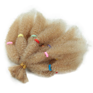 Vente en gros de lots de Nobles 12 pouces Kinky <span class=keywords><strong>Twist</strong></span> de meilleure qualité, or, Afro Kinky Bulk, mèche 10 brins/paquet, tresse au crochet - Product Image 3