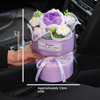 Hadiah Wisuda Hari Ibu Klasik Kreatif Rajutan Bunga Buatan Tangan Peony Daisy Sunflower Buket Kecil