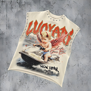 Camisetas Personalizadas para Mujer con Pedrería, Diseño Exclusivo, Impresión DTG, Corte Cuadrado, Sin Mangas, con Gráficos - Product Image 2