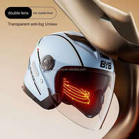 Casques de moto respirants ABS demi-face personnalisables en usine pour hommes et femmes avec double visière toutes saisons