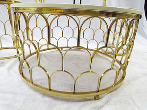 Bộ Bàn Cà Phê Nhôm Tròn Vuông Thời Trang Gồm 3 4 <span class=keywords><strong>5</strong></span> 6 Bàn Cà Phê Đá Cẩm Thạch Sang Trọng Tối Giản Phòng Khách - Product Image 5