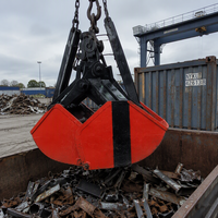Grappin hydraulique électrique rectangulaire pour le déchargement de conteneurs à toit ouvert
