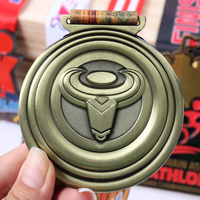 Médaille de sport en métal émaillé 2D/3D, plaqué or, moulé sur mesure, de haute qualité, avec rubans et lanières pour coureurs – Vente en gros