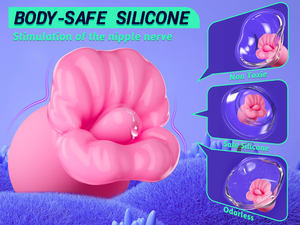 Multifunktion aler Adult Rose Vibrator Brust massage gerät mit kleinem Mund Brustwarze Vaginal stimulation Weibliches Masturbation gerät - Product Image 2