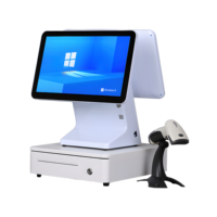 Sistem POS Layar Sentuh 15 Inci Buatan China, Kompatibel Intel I5/i7, Windows 10, Terminal Kasir Offline, Mesin POS