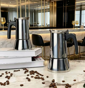 <span class=keywords><strong>Cafetière</strong></span> Moka en acier inoxydable 304 de haute qualité, argentée, pour 2/4/6 <span class=keywords><strong>tasses</strong></span>, version améliorée - Product Image 3