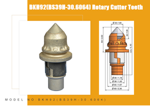 <strong>Betek</strong> Rock Auger Bits Tungsten <strong>Carbide</strong> &amp; 42CrMo Forged Bullet <strong>Teeth</strong> for Rotary Drill Rigs High Performance BKH92 - Product Image 2