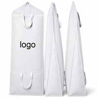 Bolsa para Trajes de Tela No Tejida con Logotipo Personalizado al por Mayor, Funda para Vestido de Novia, con Doble Asa, para Lavandería y Hoteles