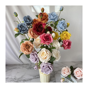 ดอกกุหลาบประดิษฐ์3ดอกจากโรงงาน<span class=keywords><strong>เหม</strong></span>่ยหยางเทียม - Product Image 6