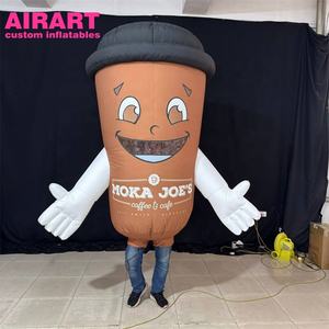Costume gonflable de tasse de <span class=keywords><strong>café</strong></span> de mascotte de décoration de publicité de défilé extérieur, costume gonflable de tasse - Product Image 6