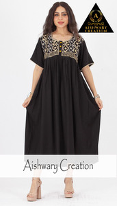 Women's Modest <b>Boho</b> Midi <b>Dress</b> 100% Cotton Casual Floral Print Maillard Style Screen Printing <b>Plus</b> <b>Size</b> - Product Image 3