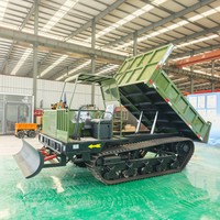 Neuer Schwerlast 10T Diesel-Raupendumper Weichai Euro 5 Linkslenker Hydraulischer Kippanhänger für Geländetransport
