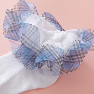 <span class=keywords><strong>Calcetines</strong></span> Transpirables de Malla Fina con Encaje Calado para Niños, Estilo Veraniego, Bonito Diseño de Flores Estilo Princesa para Bebés - Product Image 4