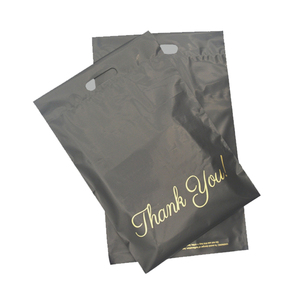 40cm Poly-Versandtaschen Farbdesign 30*40 Schwarze Versandtasche mit Griff Mond-Design Danke-Versandtasche 100 Stück Paket Poly-Versandtaschen - Product Image 1