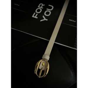 Cinturón para mujer Fiori con hebilla ovalada de aleación de doble punta, estilo casual, cinturón de cuero PU para uso diario - Product Image 3