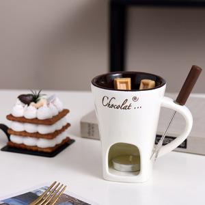 Coupelle en céramique <span class=keywords><strong>pour</strong></span> chocolat chaud, fourneau à <span class=keywords><strong>fondue</strong></span>, coupelle à glace <span class=keywords><strong>suisse</strong></span>, fourchette à <span class=keywords><strong>fromage</strong></span> - Product Image 6