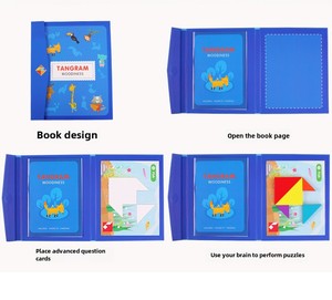 Puzzle intellectuel magnétique enfants jouet éducatif Style Montessori en bois Version avancée Tangram et aide pédagogique - Product Image 6