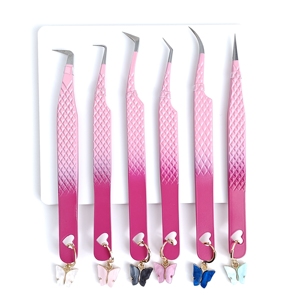 Nhãn Hiệu Riêng Tùy Chỉnh 45 90 Độ Lash Mở Rộng Nhíp Đầy Màu Sắc Sợi Tip Tweezer Thiết Lập Cho Lông Mi Mở Rộng Sợi Tip Tweezer - Product Image 1