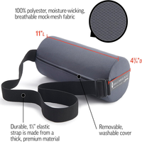 Oreiller cervical de soutien du cou le plus vendu avec mousse à mémoire de forme pour soulager les douleurs cervicales, forme cylindrique pour chaises de bureau et sièges de voiture
